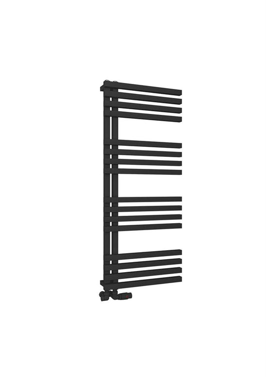 Eastbrook Reinbach Matt Black Designer Towel Rail 1200mm x 500mm 89.1384