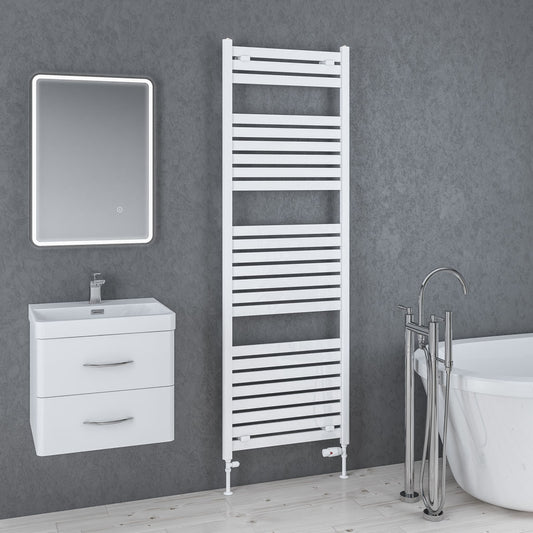 Eastbrook Staverton Gloss White Designer Towel Rail 1800mm x 600mm 41.0144