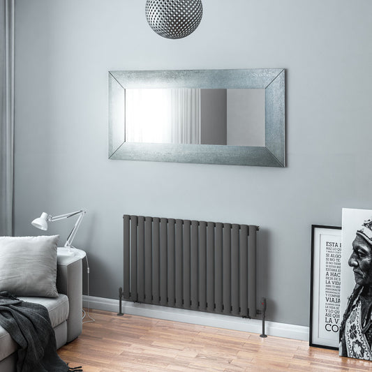 Eastbrook Tunstall Horizontal Matt Anthracite Designer Radiator 600mm x 1002mm 89.0020