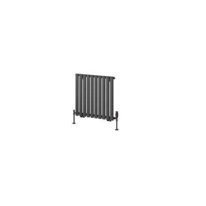 Eastbrook Tunstall Horizontal Matt Anthracite Designer Radiator 600mm x 589mm Cut Out Image 89.0014