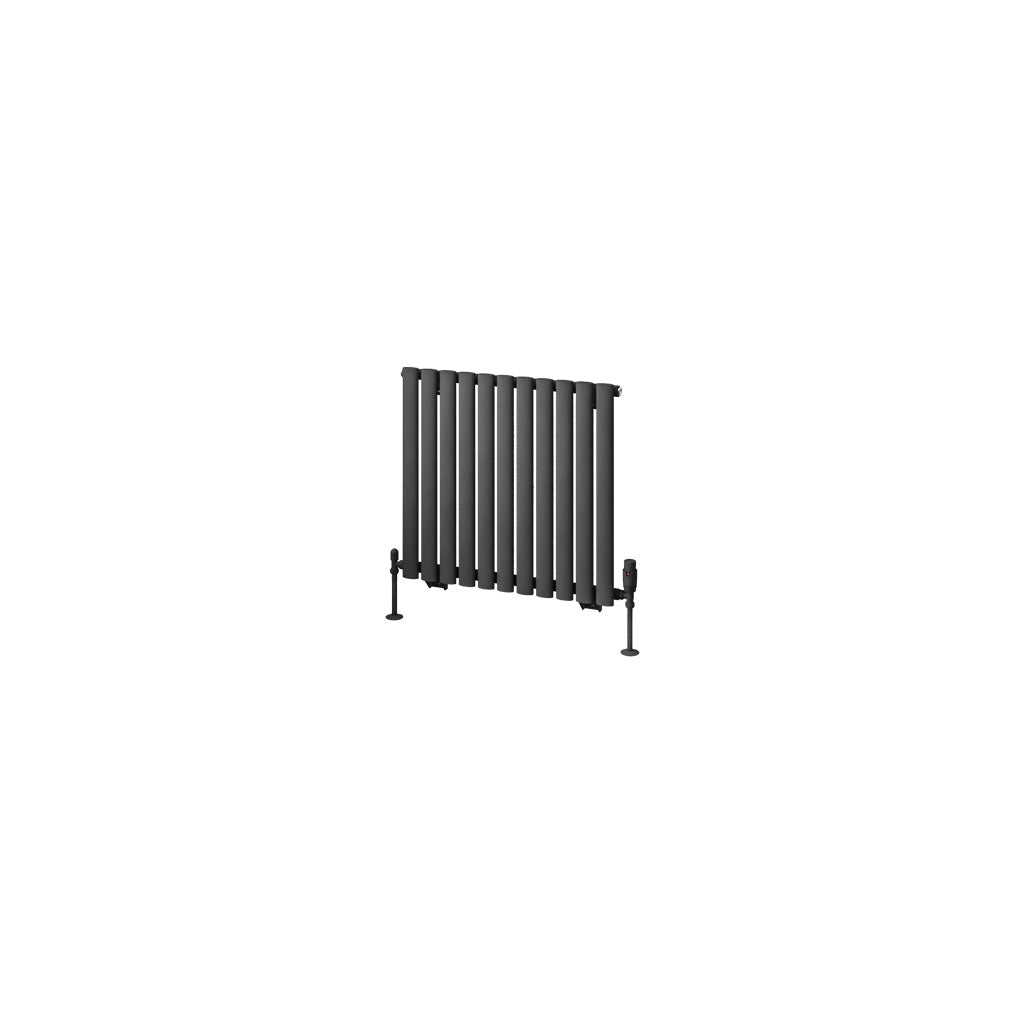 Eastbrook Tunstall Horizontal Matt Anthracite Designer Radiator 600mm x 648mm Cut Out Image 89.1636