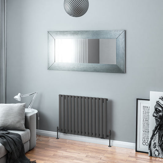 Eastbrook Tunstall Horizontal Matt Anthracite Designer Radiator 600mm x 825mm 89.0017