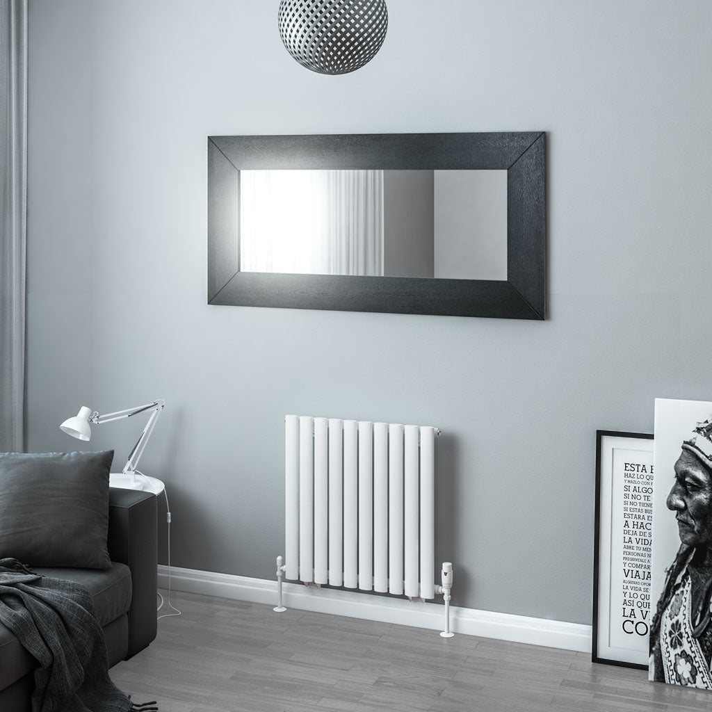 Eastbrook Tunstall Horizontal Matt White Designer Radiator 600mm x 589mm 89.0013