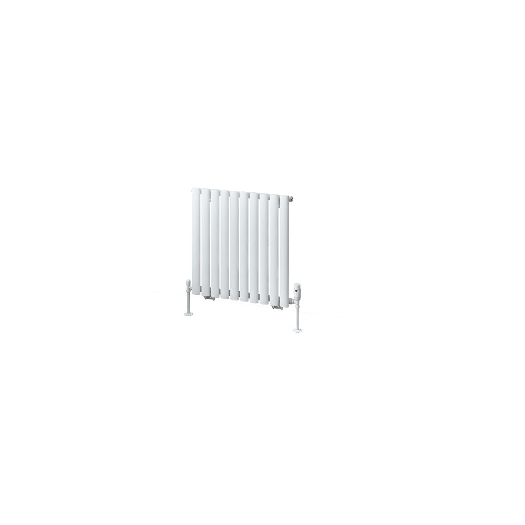 Eastbrook Tunstall Horizontal Matt White Designer Radiator 600mm x 589mm Cut Out Image 89.0013