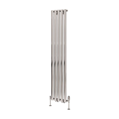 Eastbrook Tunstall Vertical Chrome Designer Radiator 1800mm x 350mm Cut Out Image 89.1623