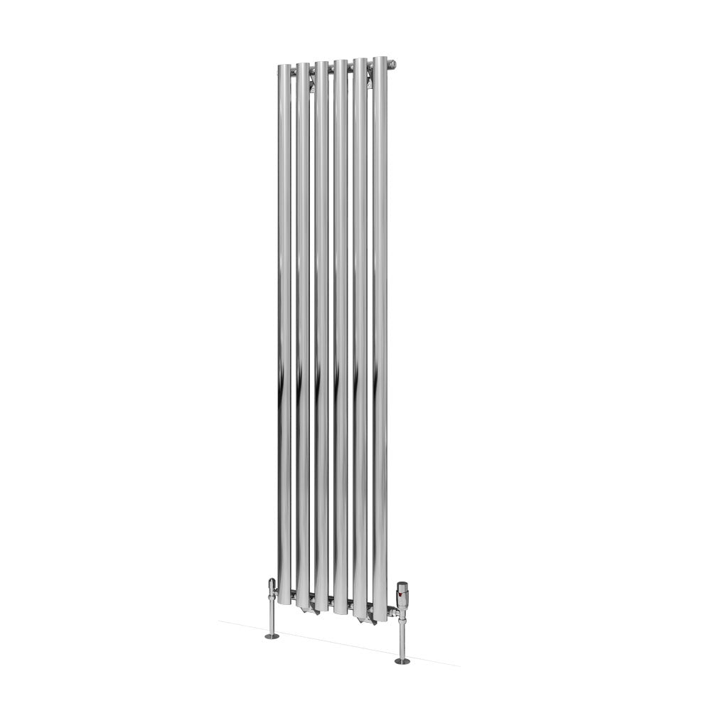 Eastbrook Tunstall Vertical Chrome Designer Radiator 1800mm x 420mm Cut Out Image 89.0008