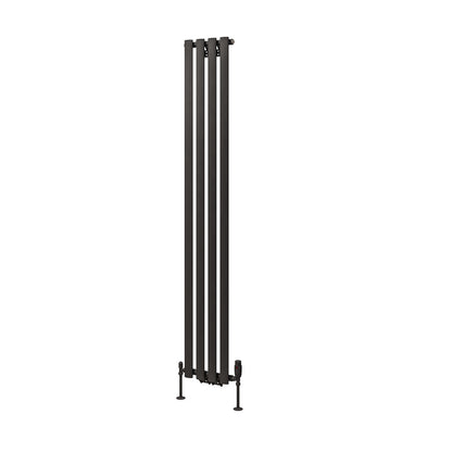 Eastbrook Tunstall Vertical Matt Anthracite Designer Radiator 1800mm x 280mm Cut Out Image 89.0002