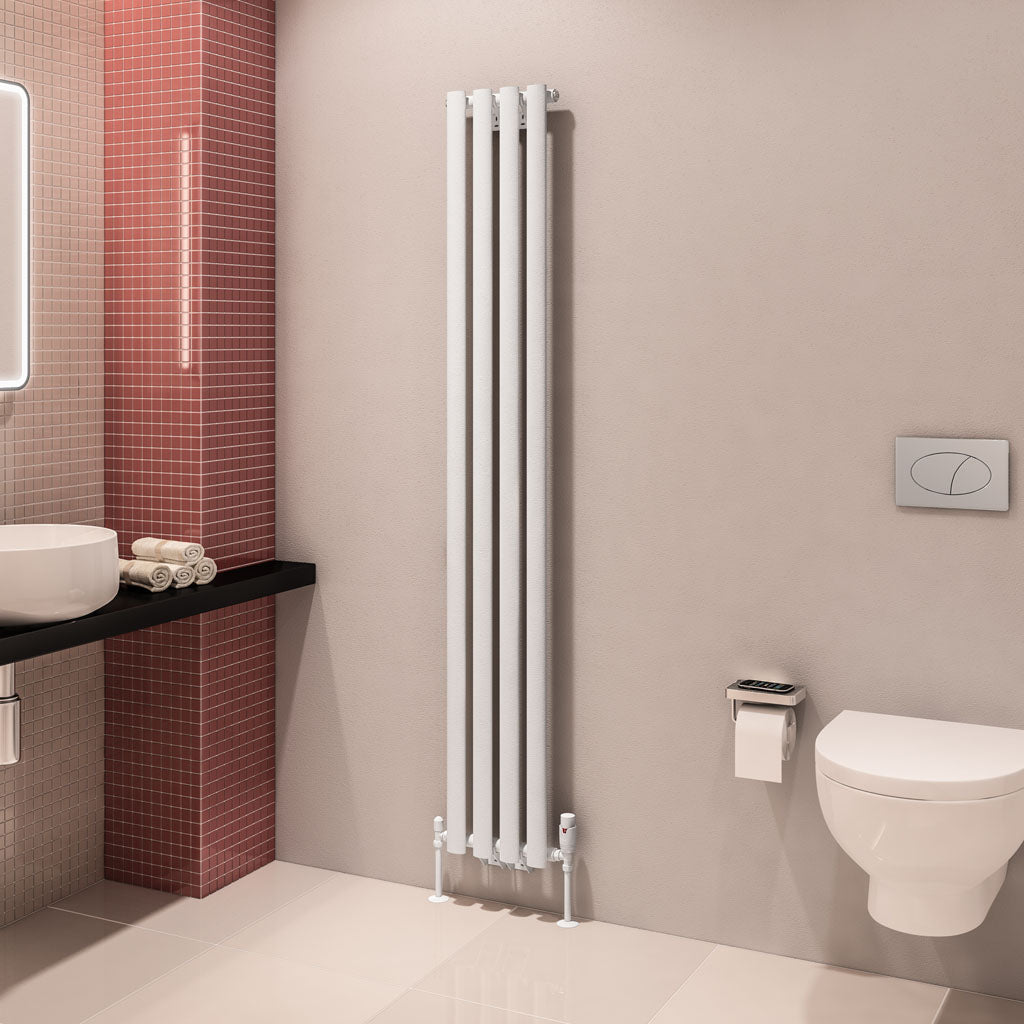 Eastbrook Tunstall Vertical Matt White Designer Radiator 1800mm x 280mm 89.0001