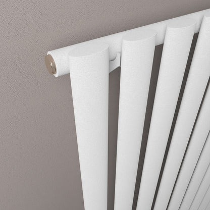 Eastbrook Tunstall Vertical Matt White Designer Radiator 1800mm x 280mm Close Up Image 89.0001