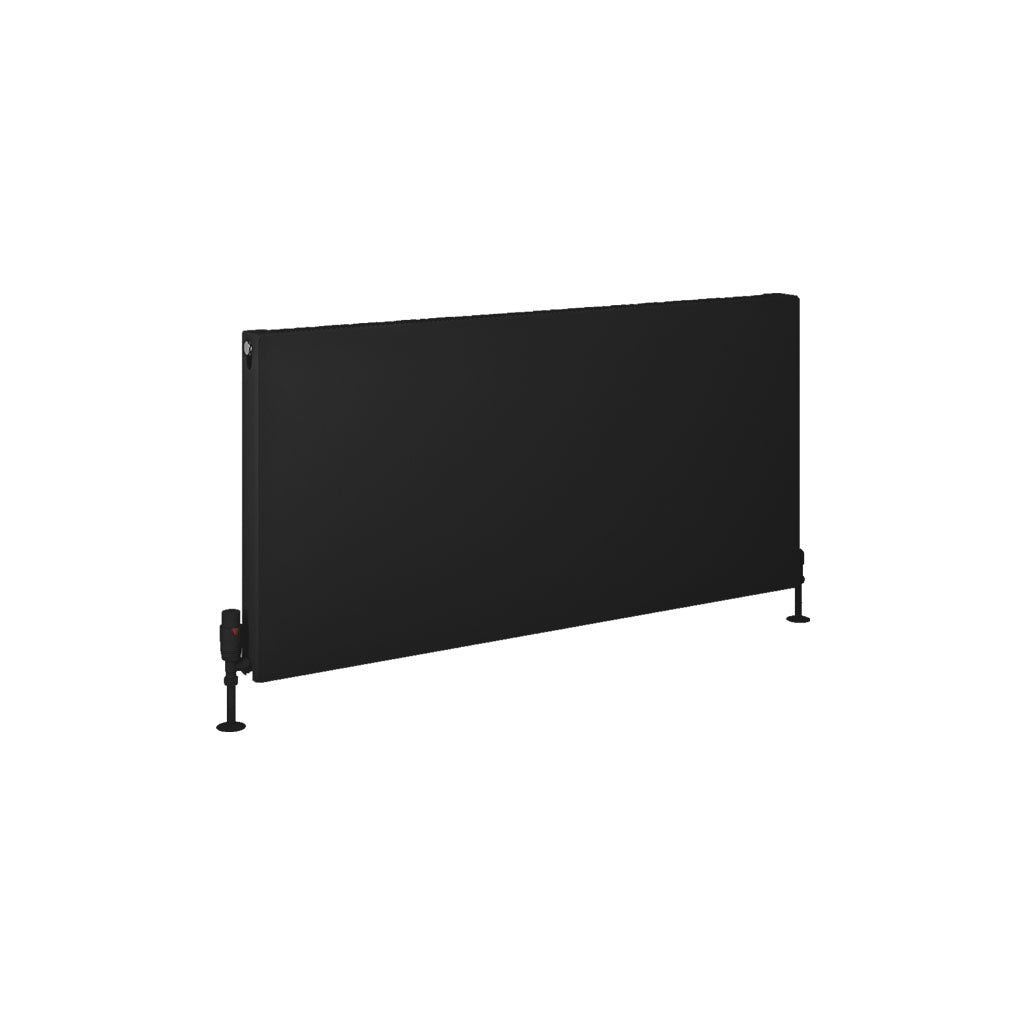 Eastbrook Type 11 Flat Single Panel Matt Black Panel Radiator 600mm High x 1200mm Wide Cut Out Image 44.0054