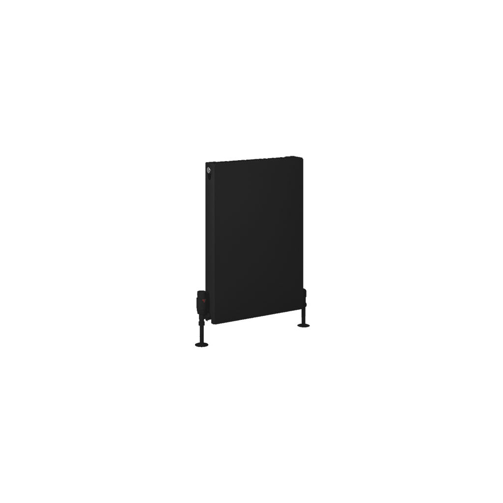 Eastbrook Type 11 Flat Single Panel Matt Black Panel Radiator 600mm High x 400mm Wide Cut Out Image 44.0050