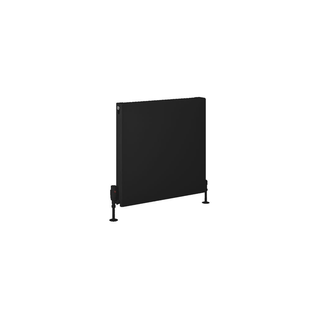 Eastbrook Type 11 Flat Single Panel Matt Black Panel Radiator 600mm High x 600mm Wide Cut Out Image 44.0051