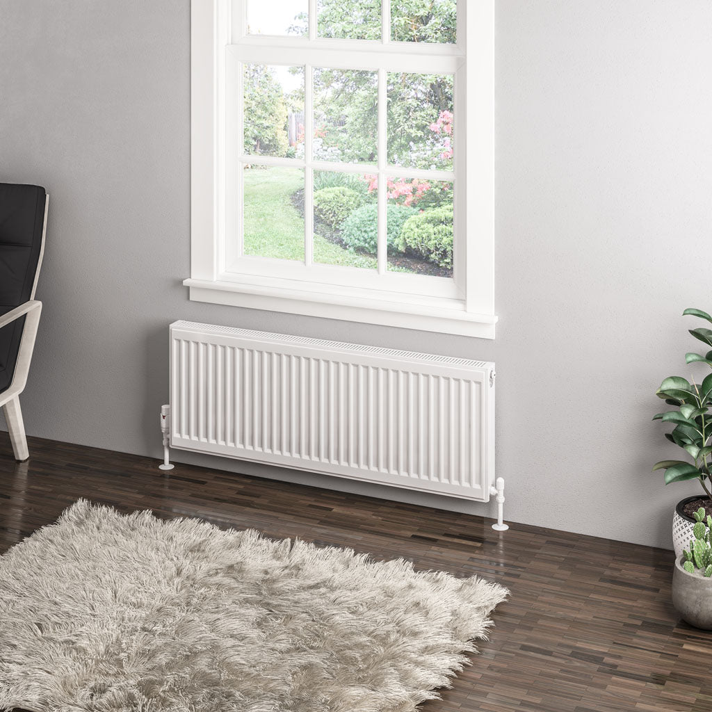 Eastbrook Type 11 Single Panel Gloss White Radiator 400mm High x 1100mm Wide 25.0026