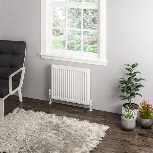 Eastbrook Type 11 Single Panel Gloss White Radiator 500mm High x 600mm Wide 25.0034