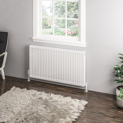 Eastbrook Type 11 Single Panel Gloss White Radiator 600mm High x 1100mm Wide 25.0054