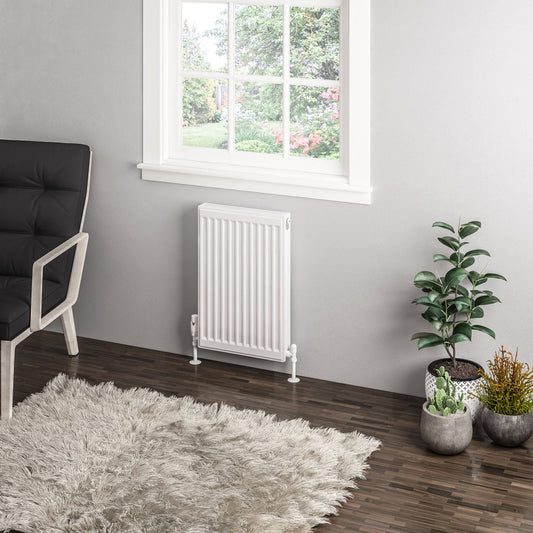 Eastbrook Type 11 Single Panel Gloss White Radiator 600mm High x 400mm Wide 25.0047