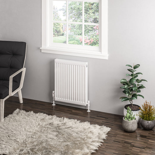 Eastbrook Type 11 Single Panel Gloss White Radiator 600mm High x 500mm Wide 25.0048