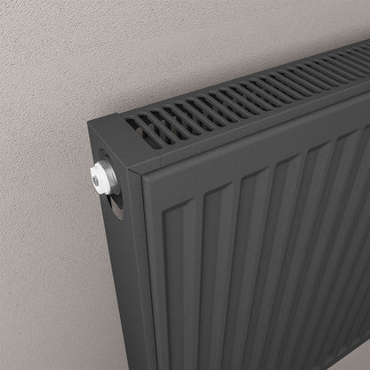 Eastbrook Type 11 Single Panel Matt Anthracite Radiator 600mm High x 1000mm Wide Close Up Image 25.0065