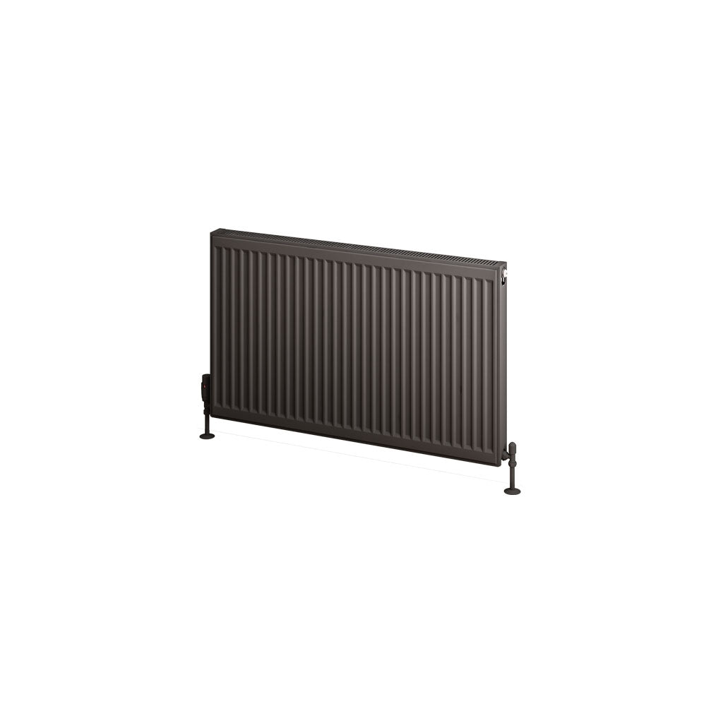 Eastbrook Type 11 Single Panel Matt Anthracite Radiator 600mm High x 1000mm Wide Cut Out Image 25.0065