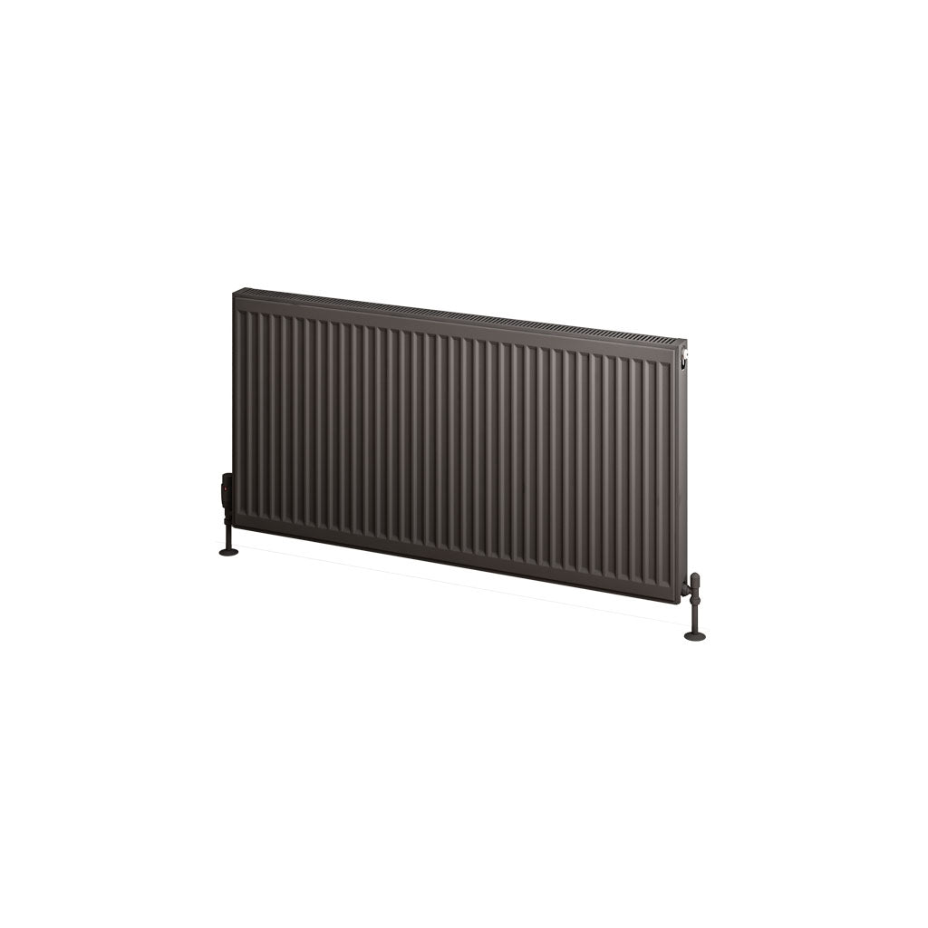 Eastbrook Type 11 Single Panel Matt Anthracite Radiator 600mm High x 1200mm Wide Cut Out Image 25.0066