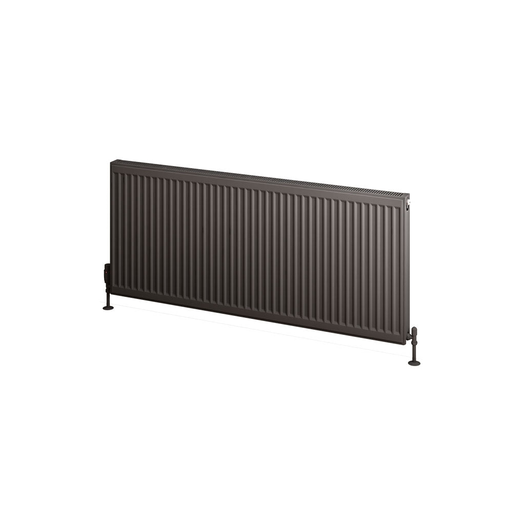 Eastbrook Type 11 Single Panel Matt Anthracite Radiator 600mm High x 1400mm Wide Cut Out Image 25.0067