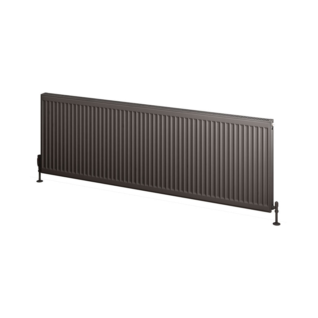 Eastbrook Type 11 Single Panel Matt Anthracite Radiator 600mm High x 1800mm Wide Cut Out Image 25.0069