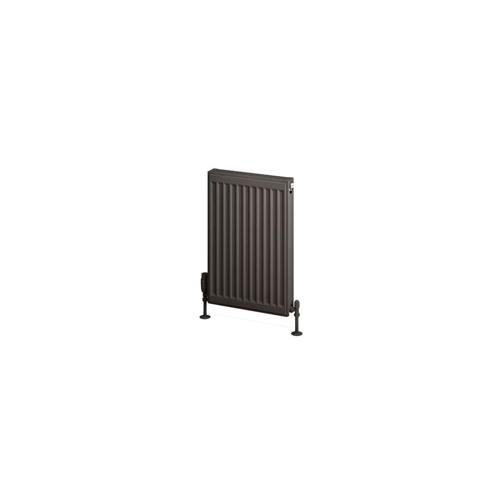 Eastbrook Type 11 Single Panel Matt Anthracite Radiator 600mm High x 400mm Wide Cut Out Image 25.0062