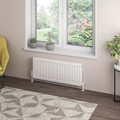 Eastbrook Type 21 Double Panel Gloss White Radiator 400mm High x 1000mm Wide 25.0084