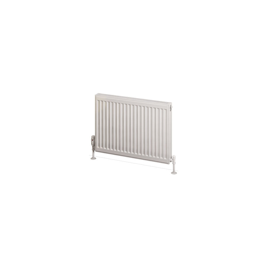 Eastbrook Type 21 Double Panel Gloss White Radiator 500mm High x 700mm Wide Cut Out Image 25.0094
