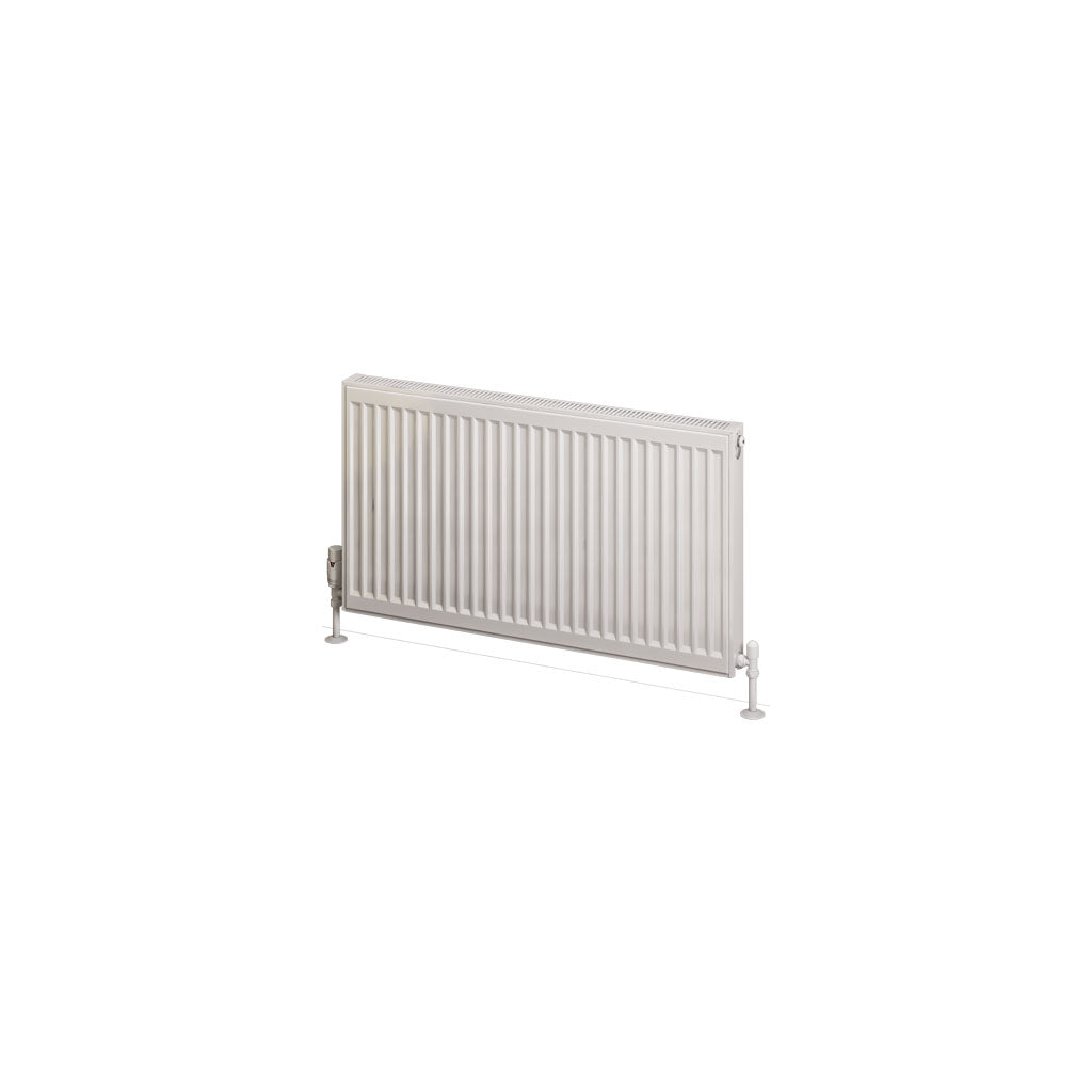 Eastbrook Type 21 Double Panel Gloss White Radiator 500mm High x 900mm Wide Cut Out Image 25.0096