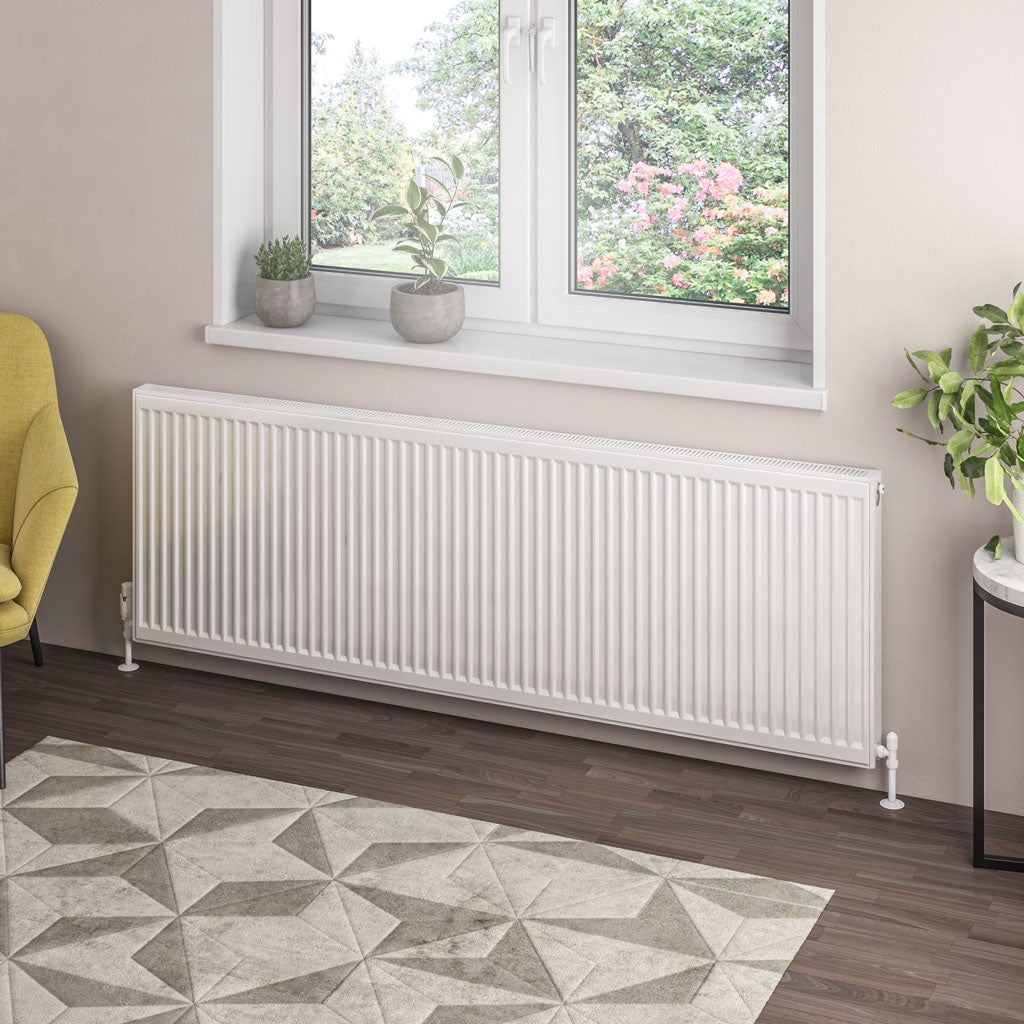 Eastbrook Type 21 Double Panel Gloss White Radiator 600mm High x 1800mm Wide 25.0117