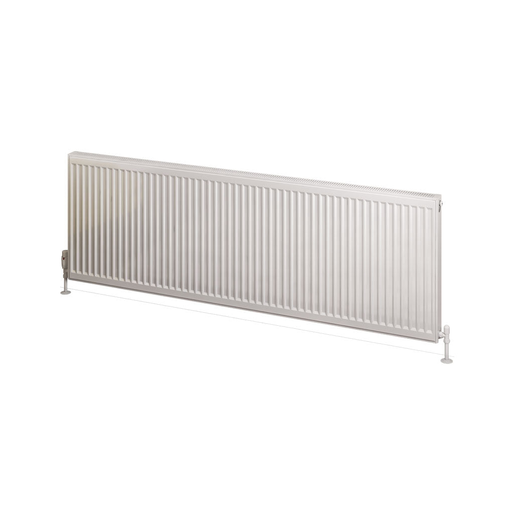 Eastbrook Type 21 Double Panel Gloss White Radiator 600mm High x 1800mm Wide Cut Out Image 25.0117