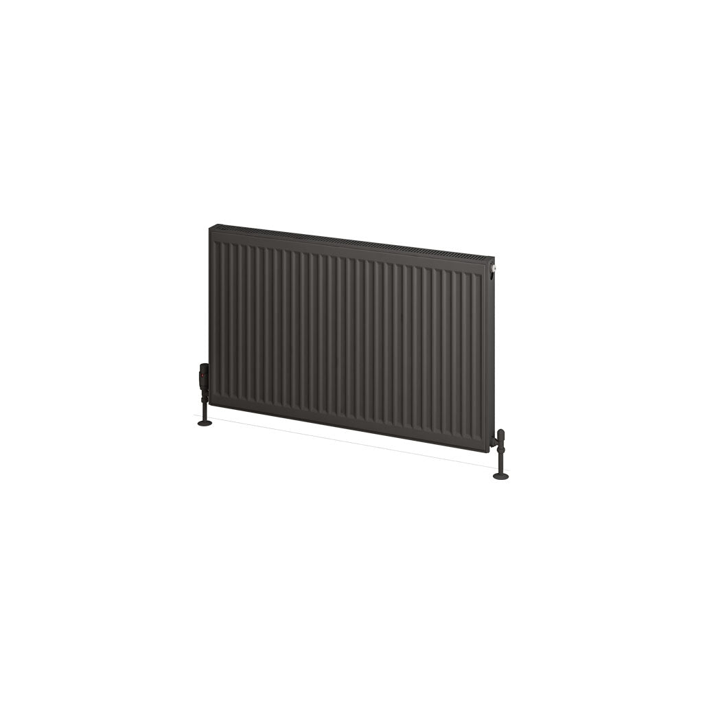 Eastbrook Type 21 Double Panel Matt Anthracite Radiator 600mm High x 1000mm Wide Cut Out Image 25.0122