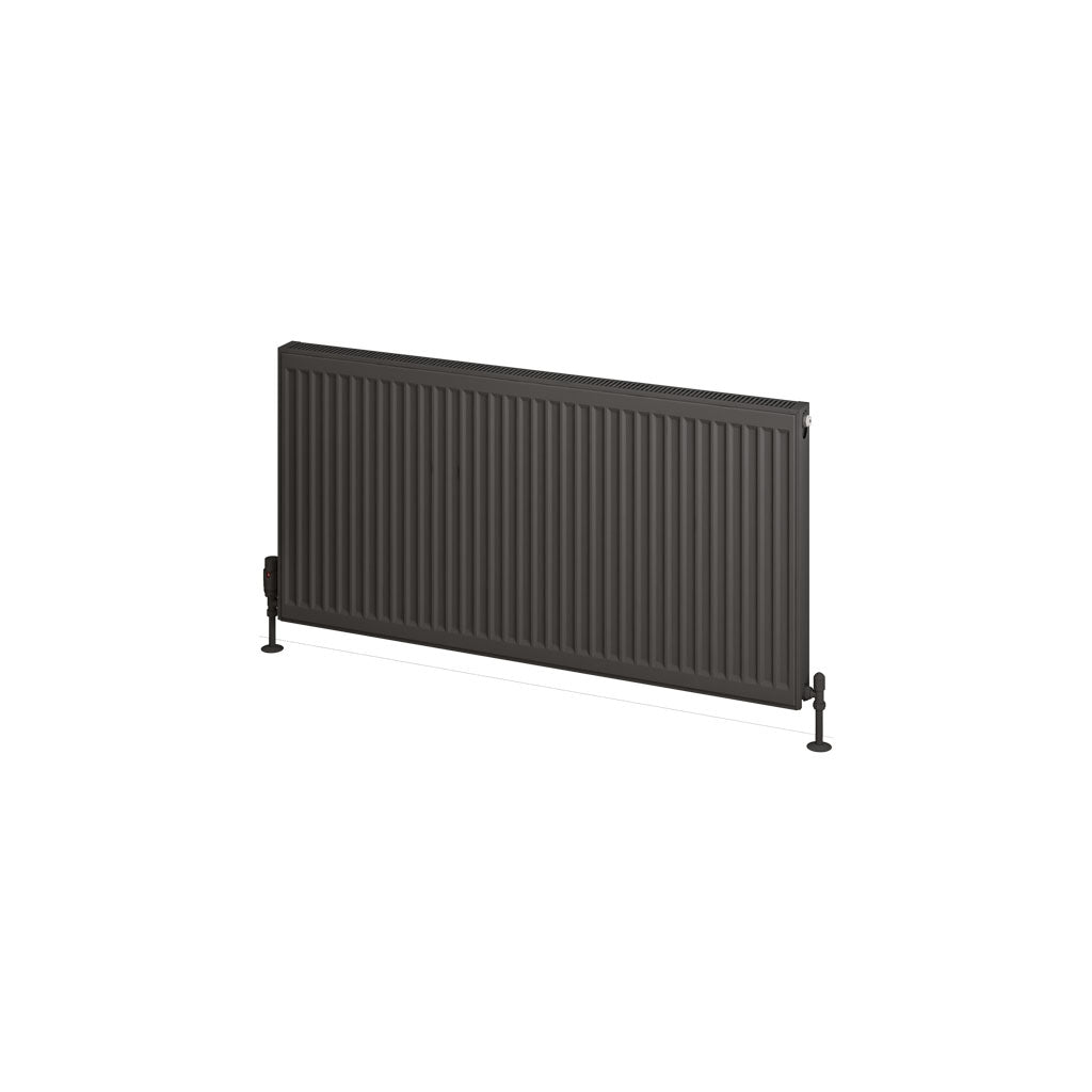 Eastbrook Type 21 Double Panel Matt Anthracite Radiator 600mm High x 1200mm Wide Cut Out Image 25.0123