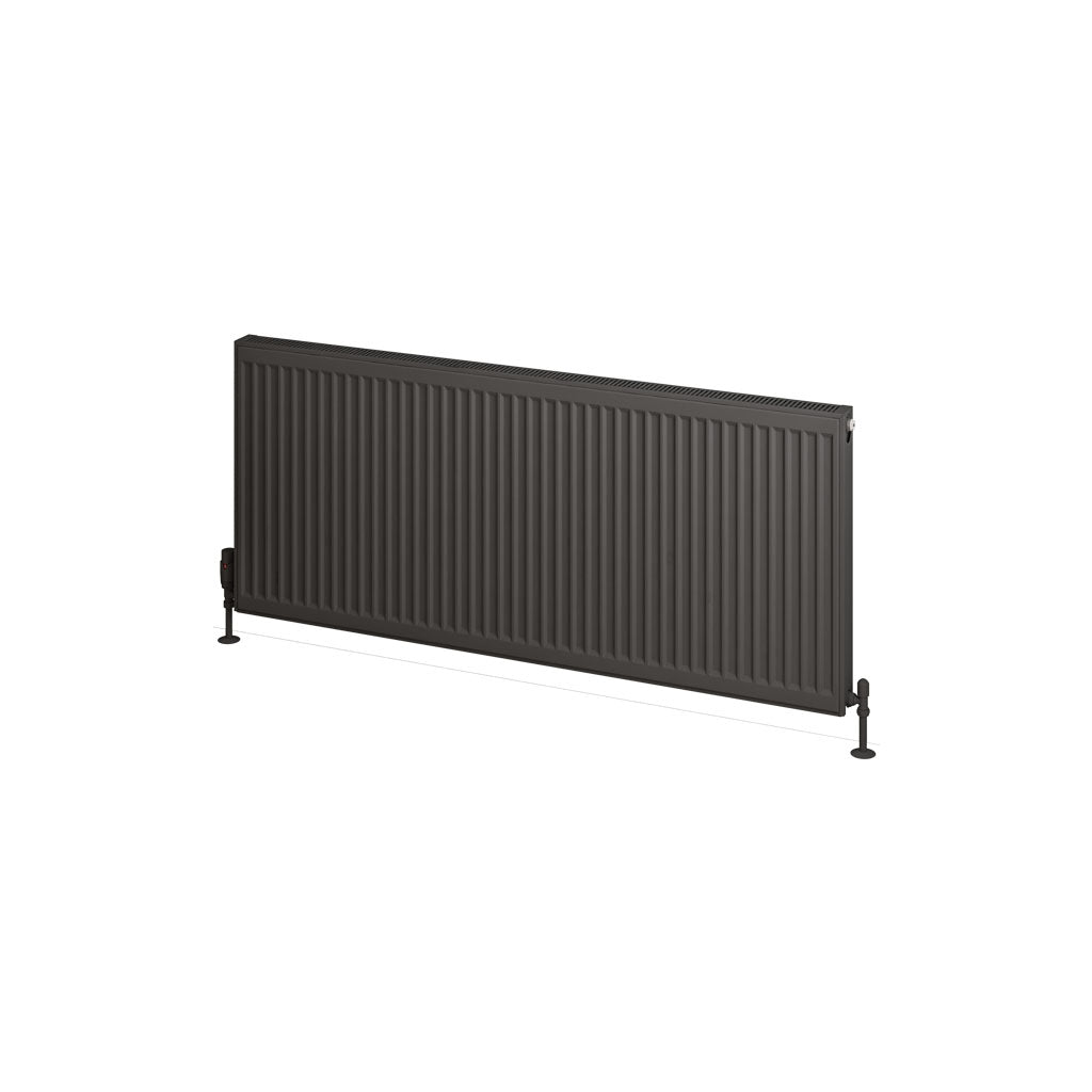 Eastbrook Type 21 Double Panel Matt Anthracite Radiator 600mm High x 1400mm Wide Cut Out Image 25.0124