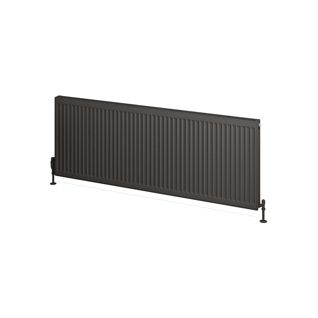 Eastbrook Type 21 Double Panel Matt Anthracite Radiator 600mm High x 1600mm Wide Cut Out Image 25.0125