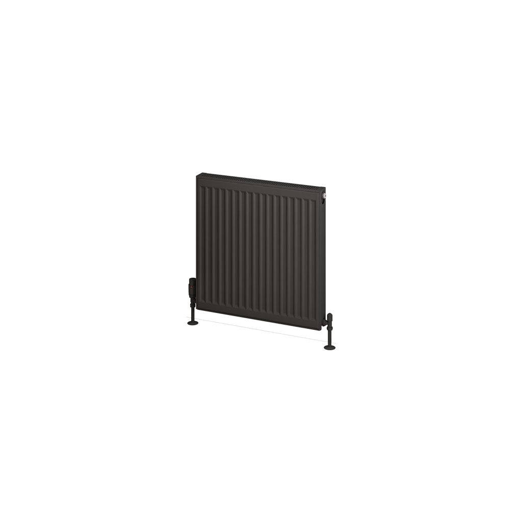 Eastbrook Type 21 Double Panel Matt Anthracite Radiator 600mm High x 600mm Wide Cut Out Image 25.0120