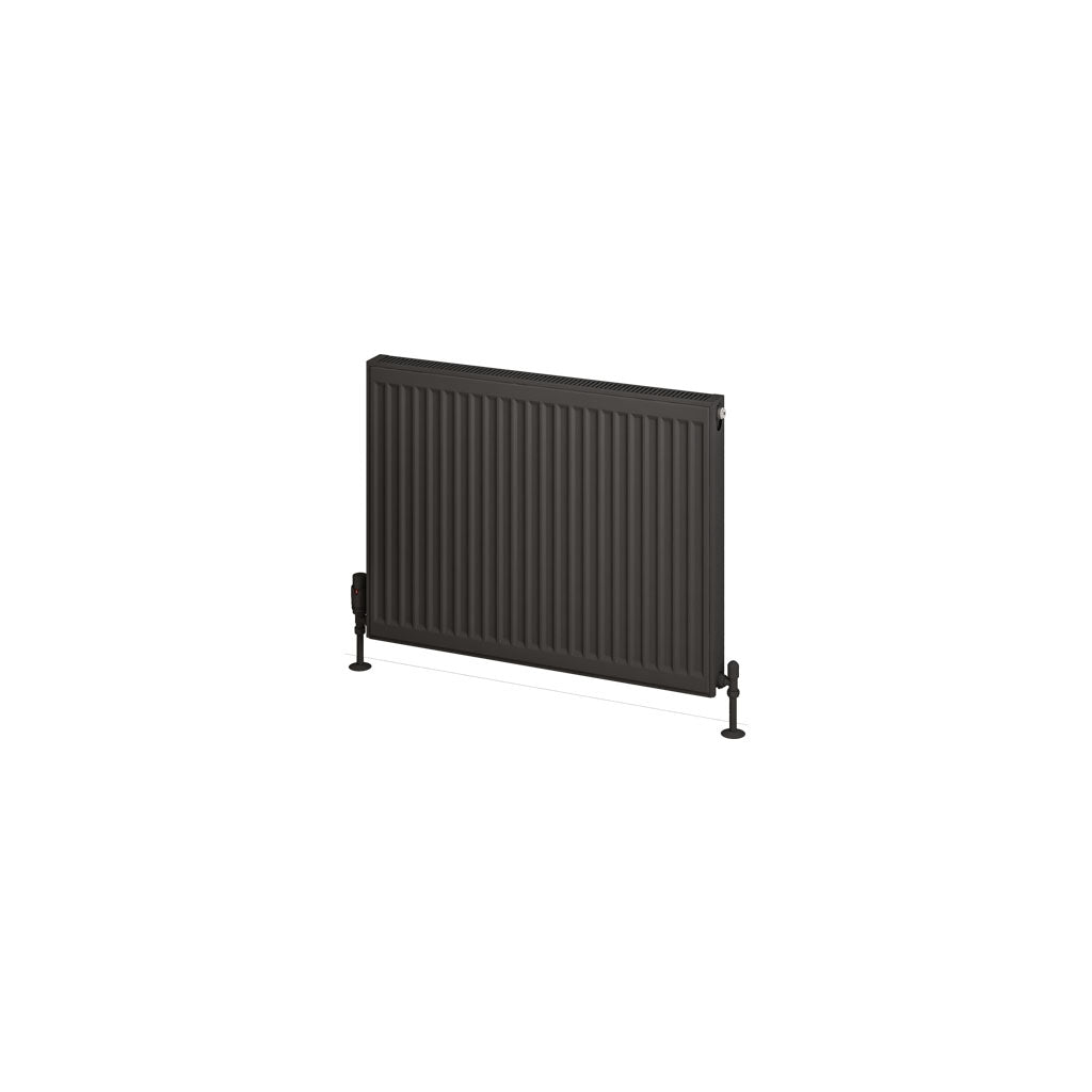 Eastbrook Type 21 Double Panel Matt Anthracite Radiator 600mm High x 800mm Wide Cut Out Image 25.0121