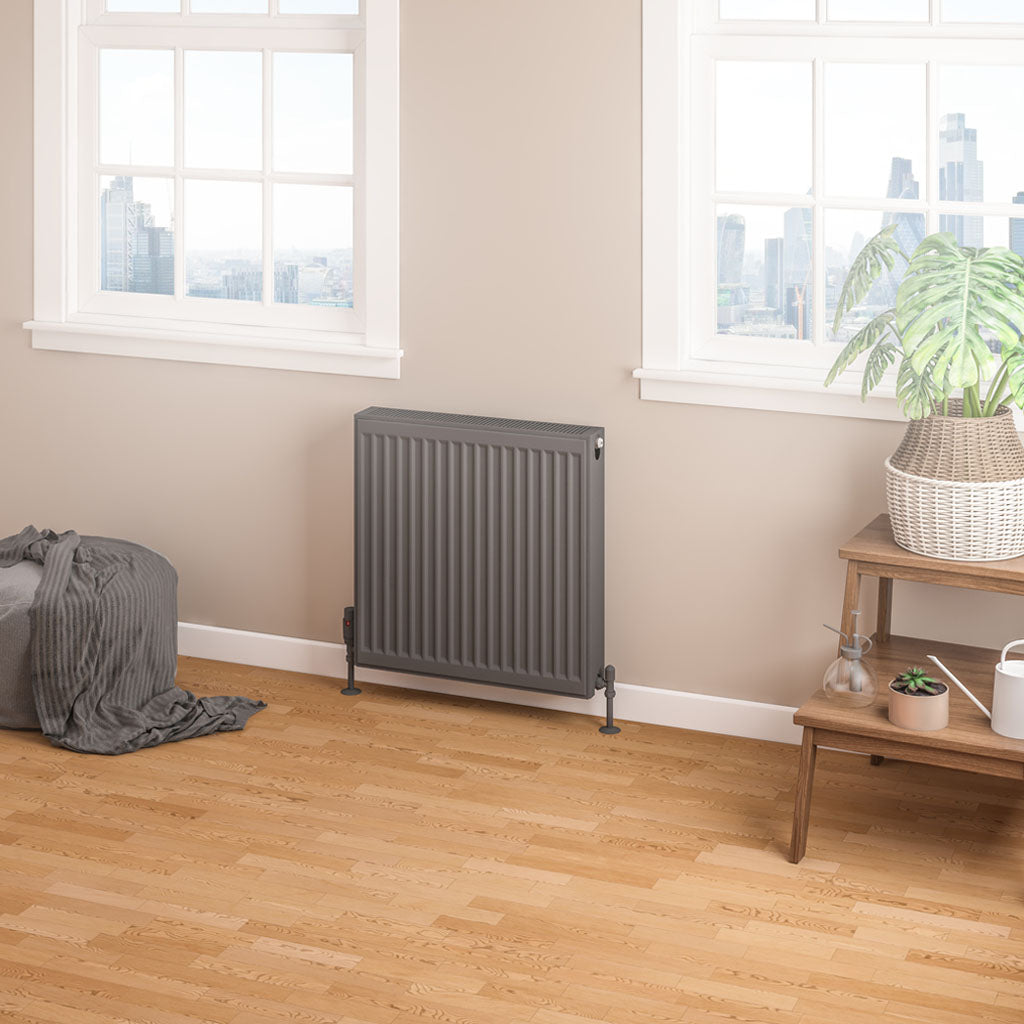 Eastbrook Type 22 Double Panel Matt Anthracite Radiator 600mm High x 600mm Wide 25.0187