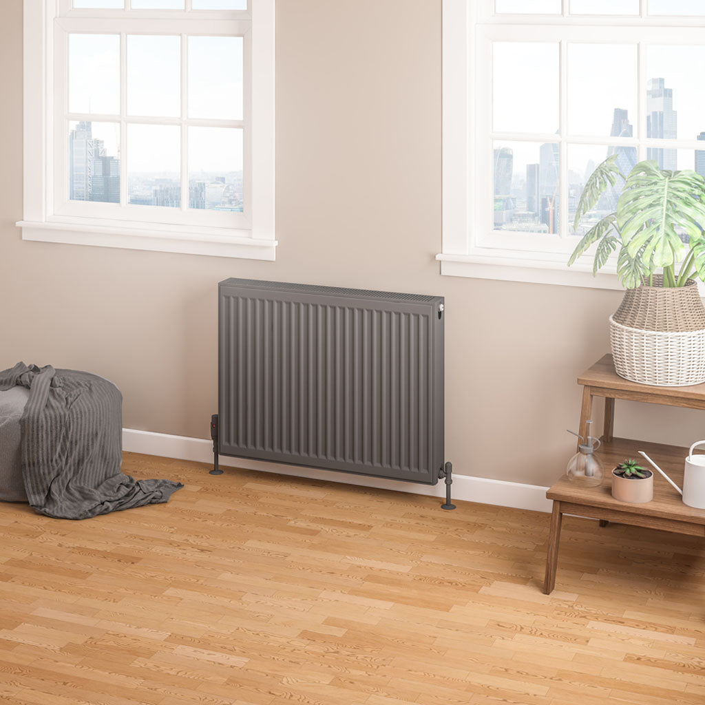 Eastbrook Type 22 Double Panel Matt Anthracite Radiator 600mm High x 800mm Wide 25.0188