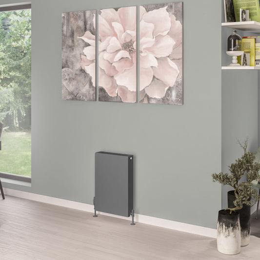 Eastbrook Type 22 Flat Double Panel Matt Anthracite Panel Radiator 600mm High x 400mm Wide 44.0099