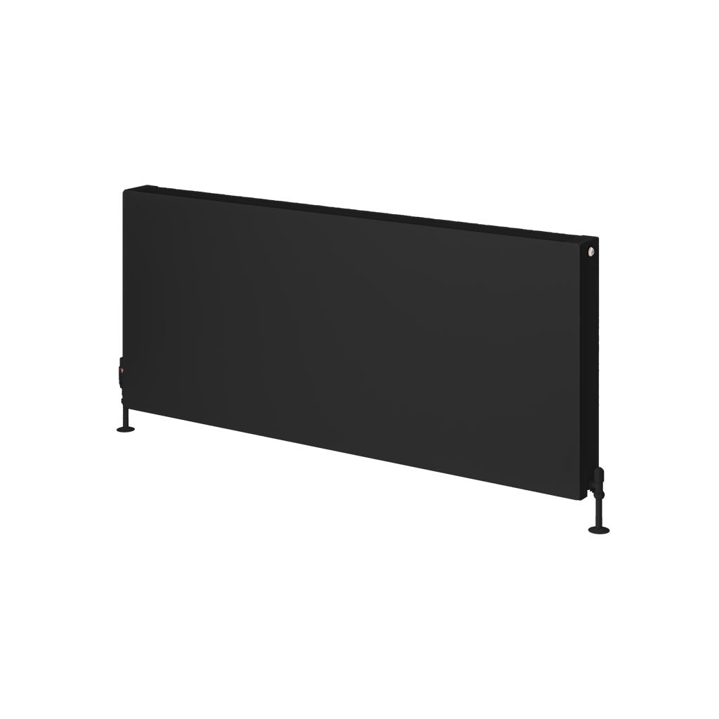 Eastbrook Type 22 Flat Double Panel Matt Black Panel Radiator 600mm High x 1400mm Wide Cut Out Image 44.0111