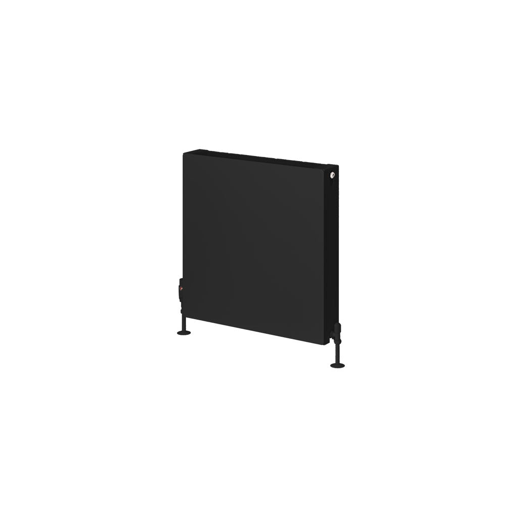 Eastbrook Type 22 Flat Double Panel Matt Black Panel Radiator 600mm High x 600mm Wide Cut Out Image 44.0107