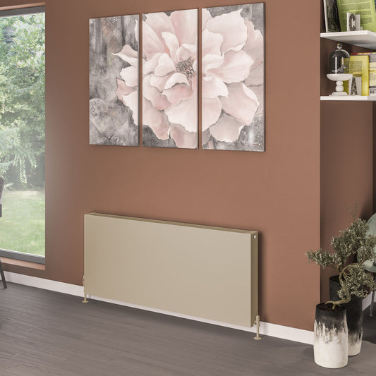 Eastbrook Type 22 Flat Double Panel Matt Cappuccino Panel Radiator 600mm High x 1400mm Wide Close Up Image 44.0097