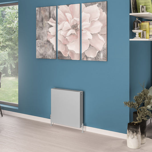 Eastbrook Type 22 Flat Double Panel Matt Grey Panel Radiator 600mm High x 600mm Wide 44.0086