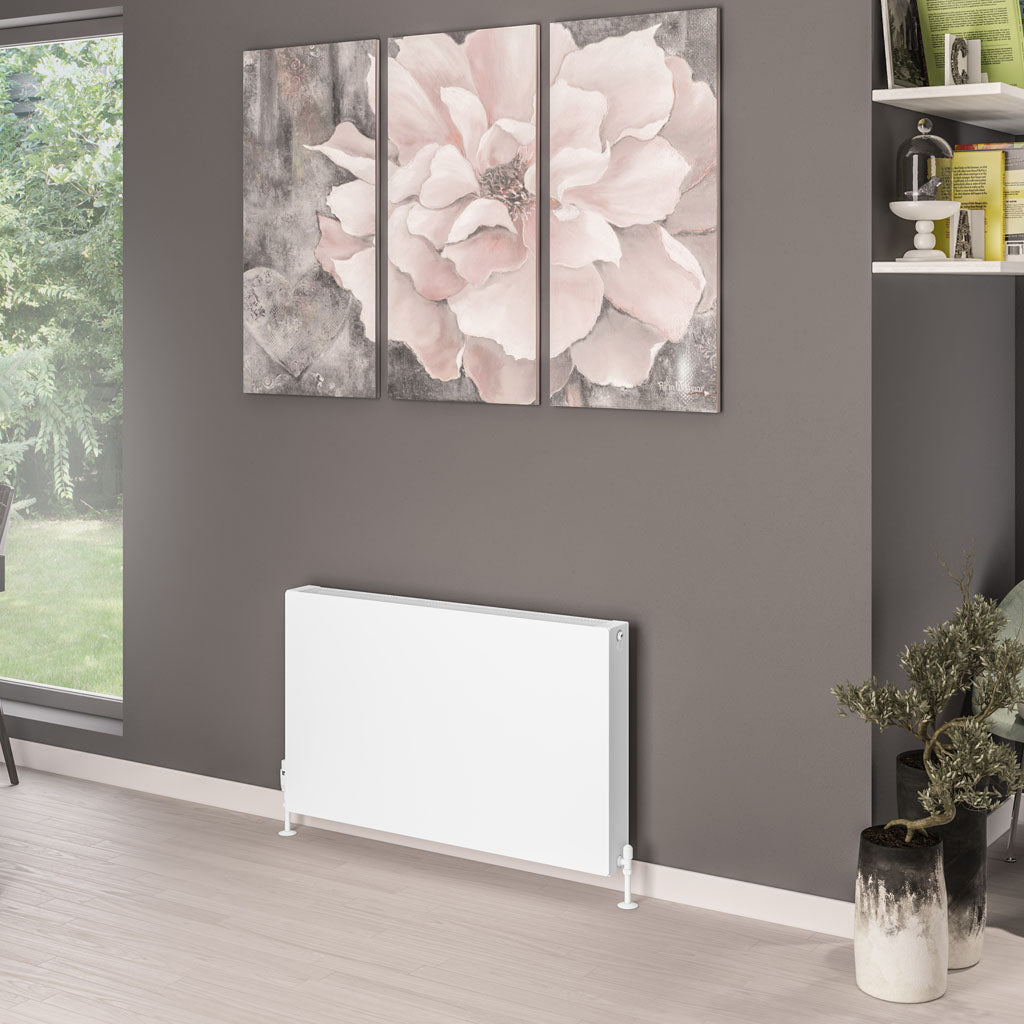 Eastbrook Type 22 Flat Double Panel Matt White Panel Radiator 600mm High x 1000mm Wide 44.0081