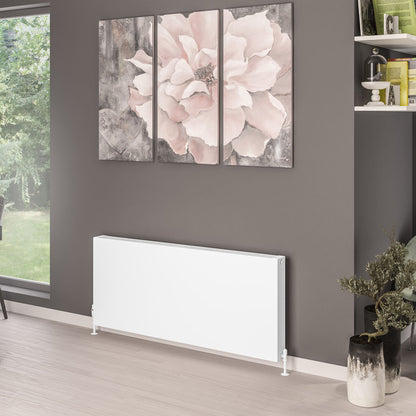 Eastbrook Type 22 Flat Double Panel Matt White Panel Radiator 600mm High x 1400mm Wide 44.0083