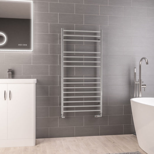 Eastbrook Violla Electric Polished Stainless Steel Towel Rail 1210mm x 600mm