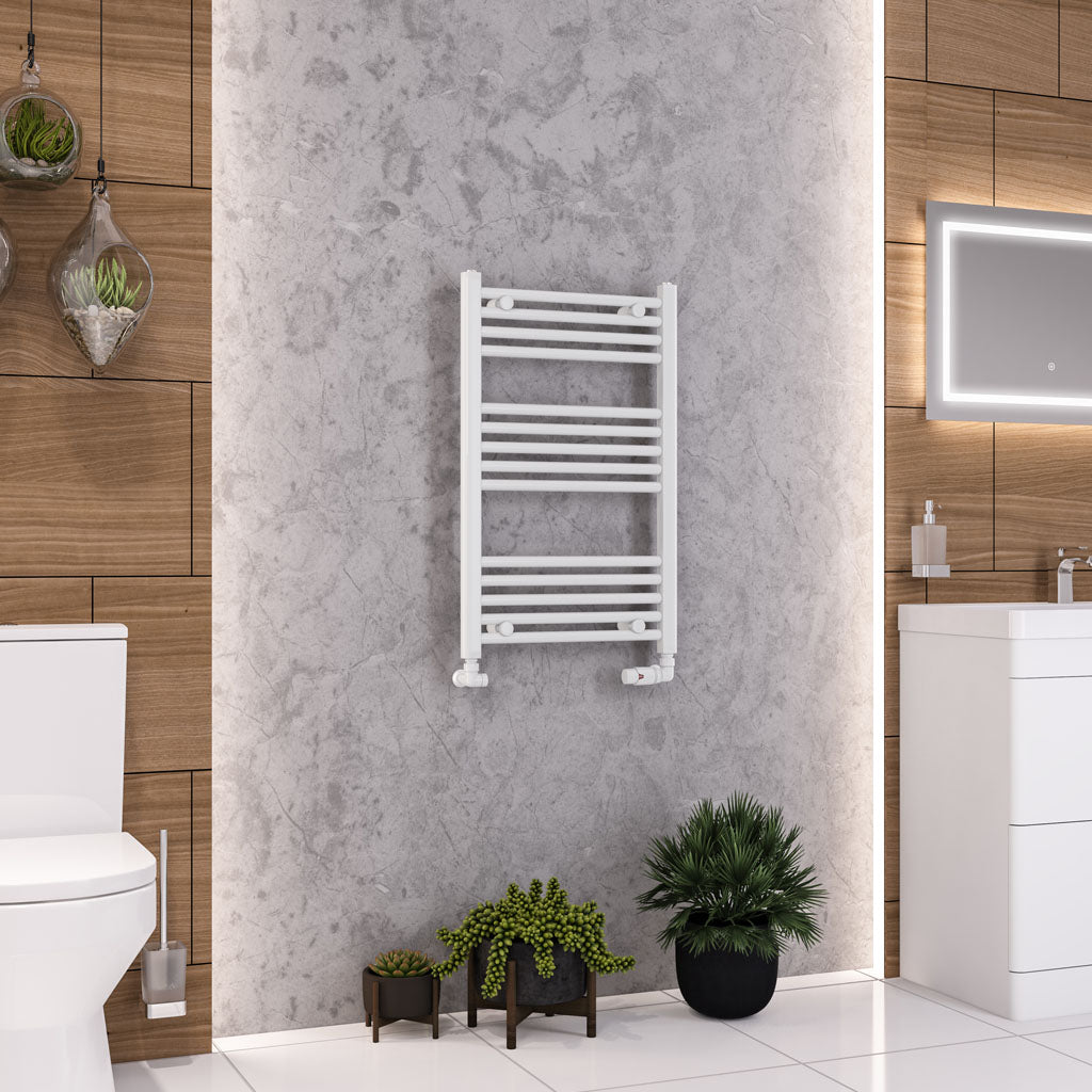 Eastbrook Wendover Electric ONLY Straight Gloss White Towel Rails - Various Sizes 1400mm x 400mm Single Heat Element