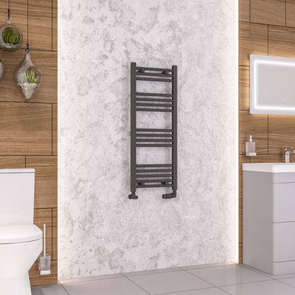 Eastbrook Wendover Electric ONLY Straight Matt Anthracite Towel Rails - Various Sizes 1000mm x 400mm Thermostatic Element